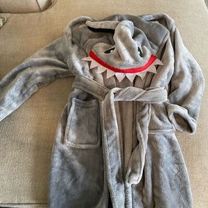 Plush shark bath robe